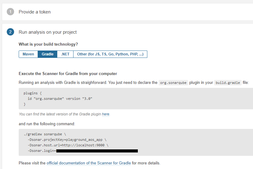 sonarqube gradle sync